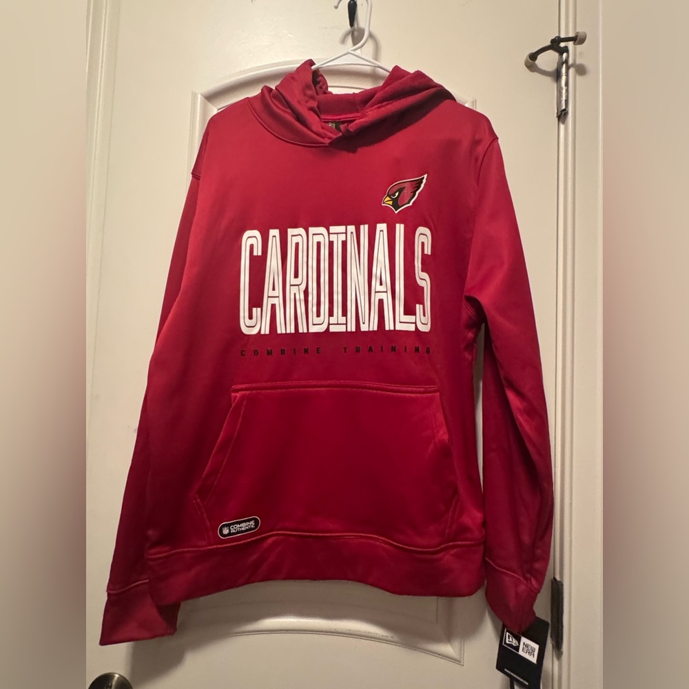 Arizona Cardinals Red Combine Training NFL Pullover Hoodie NWT